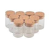 Jarvials 出品する 12個セット15ml軟木栓直口瓶 透明中性ガラス。 様々なアイテムを収納できます。 DIY祝祭日の贈り物 ベスト選択 無料配送 (12, 15ml)