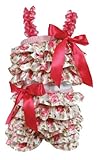 Stephan Baby Ruffled Flapper Top and Diaper Cover, Pink Roses, 6-12 Months by Stephan Baby [並行輸入品]