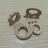Amyster 4pcs Baby Beech Wood Elephants Original Charm Solid Eco-friendly DIYJewelry Making Accories 