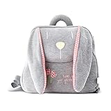 [BELK]子供用 カバン　リュックサック バッグ キッズ スポーツ　旅行 通勤 通学 大容量 ランチ袋 おもちゃ袋（ウサギ・グレー）