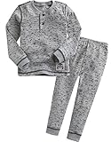 [Vaenait Baby]キッズ子供ベビー服綿100％ルームウェア長袖パジャマ寝間着上下セット Melange Grey L