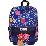 Sonic The Hedgehog Pattern Backpack Bag [並行輸入品]