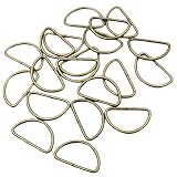 [KUKU工房] Dカン レザークラフト金具 (内径32mm, アンティークゴールド) 20個セット