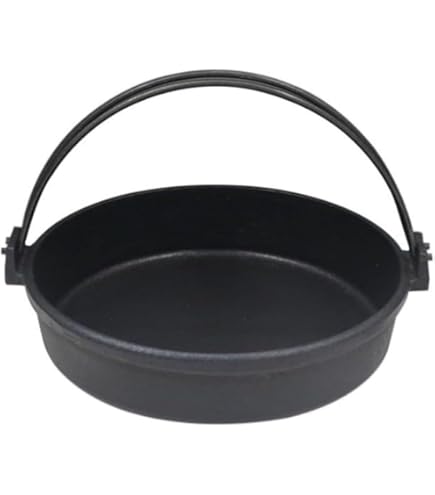 Amazon | すき焼き鍋 南部ツル付黒焼付 直火用 南部鉄器 (24CM