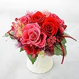 花由 プリザーブドフラワー パニエ トール クリムゾンレッド