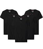 [Aquiver] Tシャツ インナーシャツ メンズ シャツ 下着 肌着 綿100% 半袖 ５枚組 Vネック 防菌防臭 白 ブラック ホワイト 無地