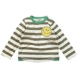 《春秋対応》 CHILD CHAMP(チャイルド チャンプ) スラブ天竺スマイルボーダー長袖Tシャツ 90cm/GY NO.C-86181105