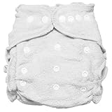 Imagine Baby Products Rayon From Bamboo Fitted Snap Diaper, Snow by Imagine Baby Products [並行輸入品]