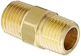 Milton Industries S646 Male Hexagon Brass Fittings Nipple 0.25 in. NPT