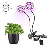 LAMASTON 改良版 植物育成ライト タイムスイッチ機能付き 赤と青色　明るい照明　USBグリップ型 ガチョウの頚造形クリップ 水耕栽培ランプクリップのLEDライト フレキシブルアームのデザイン　