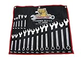 Cougar Pro M958 Metric Full Polish Combination Wrench Set, 7mm - to 24mm (18-Piece) [並行輸入品]