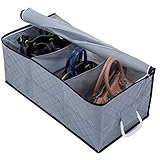 アストロ バッグ 収納 保存ケース 消臭 活性炭 不織布製 グレー 中身が見やすい窓付 仕切り付 171-47