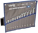 Capri Tools(カプリツールズ) 1-1380 SmartKrome コンビネーションレンチセット 8~22mm 8点 収納袋がつき