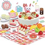 REMOKING おままごと セット おもちゃ 女の子 男の子 DIYケーキセット 果物 ピクニック ごっこ遊び 音と光と手遊びいっぱい テ