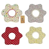 iZiv 4枚ベビービブ【食事用スタイ】4レイヤー防水よだれかけベビー0-3歳（カラー3）