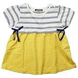 《春夏対応》 nico hrat(ニコフラート) 製品洗い加工済み 42/2天竺半袖ボーダーリボンチュニック 100cm /MG NO.B-270111