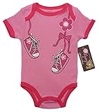フラワースニーカーFunny Baby Girl Boyユニセックス幼児面白いドレスUpボディスーツ。 0-3 ピンク 4328090106
