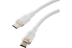 エレコム USB Type C ケーブル 1m 100W PD対応 高速充電 シリコン素材 なめらか やわらか 【 MacBook/iPad/Galaxy/Android スマホ タブレット 等対応 】 ホワイト 【iPhone 16 シリーズ 対応検証済】 MPA-CCECSS10WH