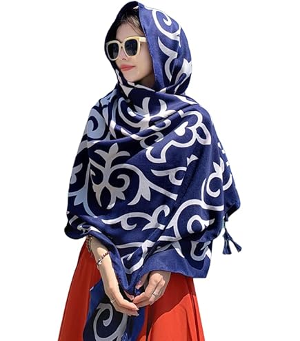 Amazon.co.jp: ユニクロ×草間彌生ワニ月食ストール大判スカーフ絵画