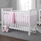 BreathableBaby Deluxe Cable Weave 4 Piece Bedding Set, Pink by BreathableBaby