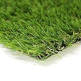 リアル人工芝 ロール マット 芝丈 U字ピン付 20本 幅1m×10m 【夏色グリーン】