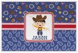 ブルーWesternランチョンマット(ラミネート加工) ( Personalized )