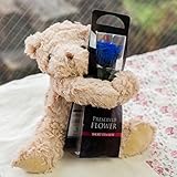 プリザーブドフラワー 1輪のローズプリザと抱っこ ベア （グランブルー） バラ と くま の プチ ギフト