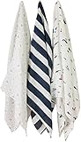 Little Unicorn Cotton Muslin Swaddle - Anchors Aweigh Set - 3 Pk by Little Unicorn