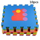 パズル再生マット、xshion 10タイルFoam Floor Mat Kids (車のパターン)