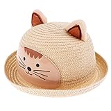 Baoblaze 全３色　赤ちゃん　帽子　ストロー　ビーチ　春　子供用 - ベージュ