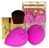 Makeup Blending Set by Beautilee: Blend Like a Pro with This 3 Piece Beauty Kit of 2 Sponges and 1 P