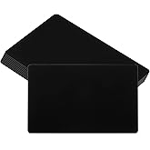 PATIKIL 0.21 mm メタルビジネスカード 10個 ブランクネームカード 陽極酸化アルミニウム DIYギフトカード用 ブラック