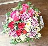 アレンジメントフラワー【BFM】赤系の花のフラワーアレンジメント