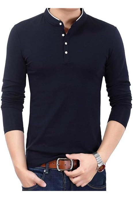 Zbrandy Deep V Neck Shirts Men Long 