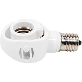Abishion-E17 LED電球専用-口金変換アダプター 電球 ソケット-簡単取付 -AC 100V-ホワイト1個セット。
