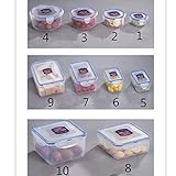 LuxBene(TM) 1PCSキッチンPP収納ボックス保存ボックス電子レンジ冷蔵庫主催プラスチック食品容器9のサイズC