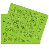 食品グレードシリコンstick-onプレースマットfor幼児/赤ちゃん/子供/キッズ – 100 % BPAフリーFDA承認 – 楽しく、教育テーブルマット – 12 x 16インチ、ブルーby ja