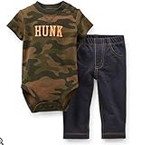カーターズ carter's baby line 半袖ロンパース パンツ セット 12ヶ月 迷彩 デニム 綿 121C900 【並行輸入品】