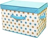 東洋ケース インナーボックス ドット柄インナーボックス カラーボックス対応 よこ型 ふた付き 幅38×奥行25cm ドット柄 ブルー DT-1PF-BL