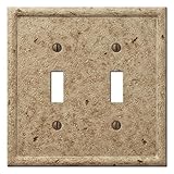 Amertac 8351TTNC 2 Toggle Texture Stone Noce Wallplate [並行輸入品]