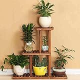 フラワースタンド フラワースタンド 木製 - ソリッドウッドマルチフロアスタイルのシンプルなフラワーポットバルコニー屋内と屋外の花棚