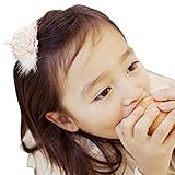 (ウイ カプア) u'i Kapua ファー 付き クラウン ヘアクリップ ヘアピン 女の子 子供 用 アクセサリー フォーマル ホワイト
