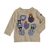 ダブルＢ(mikihouse) デニムポケットかくれんぼ！長袖Ｔシャツ 130cm グレー（06）