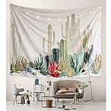 Tmrow 1個 砂漠の風景タペストリー　 サボテンのタペストリー　多機能ホーム装飾壁掛けタペストリー　絵画テーブルクロス 　アートなディスプレイ　模様替え 新築祝い 結婚祝い プレゼント 　彩布 1