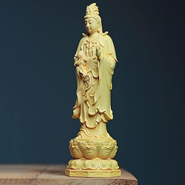 Amazon｜木彫仏像 彫刻 ツゲ 柘植 高さ12Cm 阿弥陀三尊 西方三聖 立像 