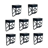 Baoblaze 8個セット　壁掛け式　太陽光発電ライト　高輝度　屋外 玄関 ガーデン 通路 車道　省エネ　LED ソーラーライト　取り付け簡単　階段ライト　白色/暖白 - 白色ｘ８