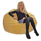 Ahh! Products Marigold Velvet Microsuede Washable Large Bean Bag Chair Plush [並行輸入品]