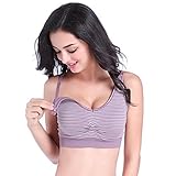 YOURUOボタン式で楽々授乳ブラジャー 妊婦用 ノンワイヤー 授乳 前開き ベスト式 マタニティー ブラ カジュアル 柔らか