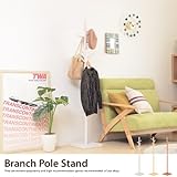 ホワイト／ポールスタンド ポールハンガー ハンガー コートハンガー ハンガーラック 洋服掛け コート掛け 北欧 天然木 シンプル ホワイト ナチュラル 子供 キッズ