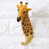 bueer動物スタイル樹脂とアイアン素朴なヴィンテージ壁フック壁ラックフック付き